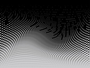 Halftone geometric hexagon. Texture abstract geometric technology background. Minimal style tech wallpaper.