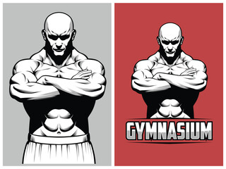 Big Man Folding Arms Showing His Muscle