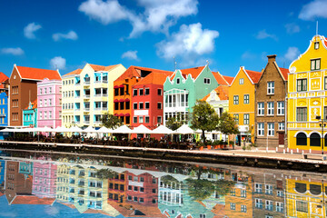 Beautiful day in Willemstad, Curacao - obrazy, fototapety, plakaty