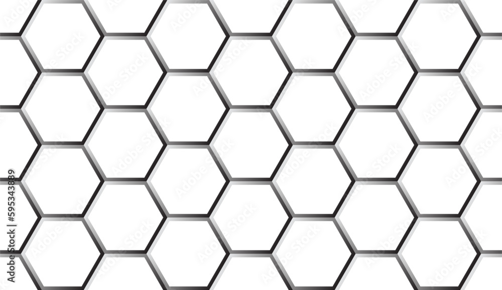 Poster seamless background with gradient hexagons
