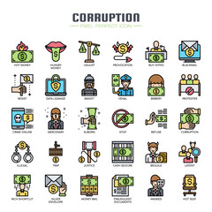 Corruption Elements , Thin Line and Pixel Perfect Icons