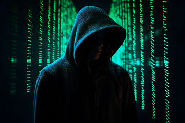 Faceless hacker in the dark hoodie: advanced cybersecurity for defending against their cyber attacks