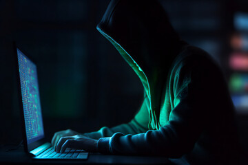 Faceless hacker: advanced cybersecurity measures for ensuring the integrity and confidentiality of your data