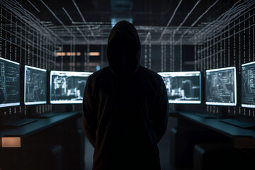 Faceless hacker in the dark hoodie: advanced cybersecurity for mitigating the risk of their cyber attacks