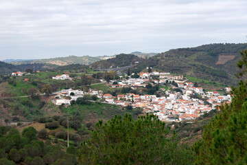 Fototapeta na wymiar Panoramic view of Odeleite, Algarve, Portugal
