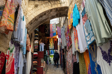 Fototapeta na wymiar A Market in Old Jerusalem, Israel