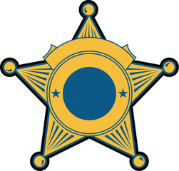 Vector illustration of sheriff badge