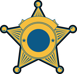 Vector illustration of sheriff badge