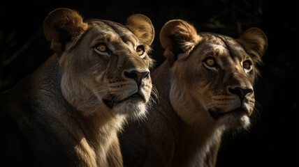 two lions