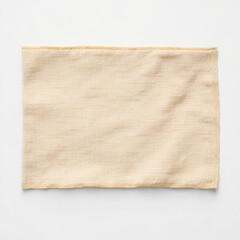 Generative AI, natural linen napkin in a neutral shade, great as background object for flatlays, textile design element, top view