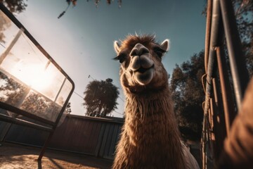 Llama Basketball Player In A Match In The Street Generative AI