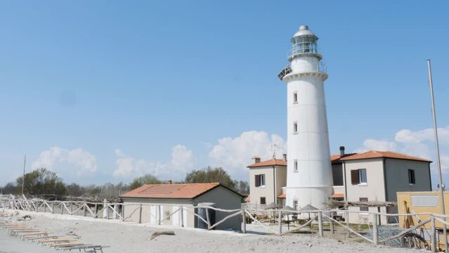 Delta Po Biosphere Reserve, Italy,  view of the lighthouse of Goro