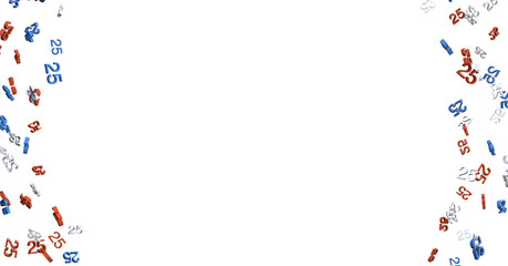 3d golden 25 years anniversary celebration with star background