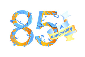 85 (eighty five) years anniversary. Paint digit