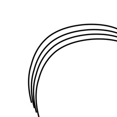 abstrack black curve doodle