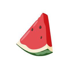 Vector slice watermelon. Fruit illustration for farm market menu. Healthy food design