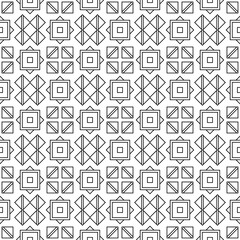 Vector seamless pattern. Modern stylish texture. Monochrome, linear abstract background.