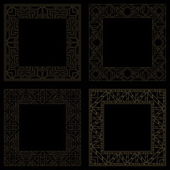 Wenzel, decorative frames. Vector logo, template, labels, and icons. Vector illustration.