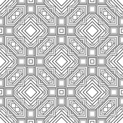 Fototapeta premium Vector seamless pattern. Modern stylish texture. Monochrome, linear abstract background.