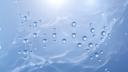 vg (nerve agent) molecular structure, 3d model molecule, amiton, structural chemical formula view from a microscope