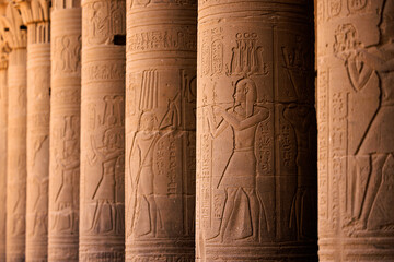 Pillars of Isis temple in Philae - Aswan - Egypt