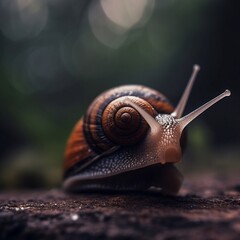 snail on a leaf- generative ai