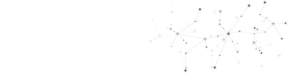Science and technology concept with molecules. Illustration of minimalistic design