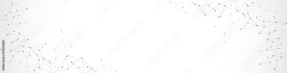 Poster abstract background and geometric pattern with connecting the dots and lines for banner design or he
