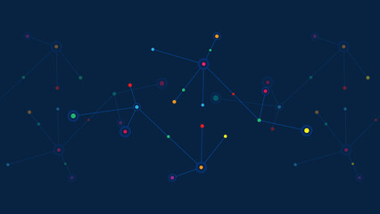 Science and technology concept with molecules. Illustration of minimalistic design