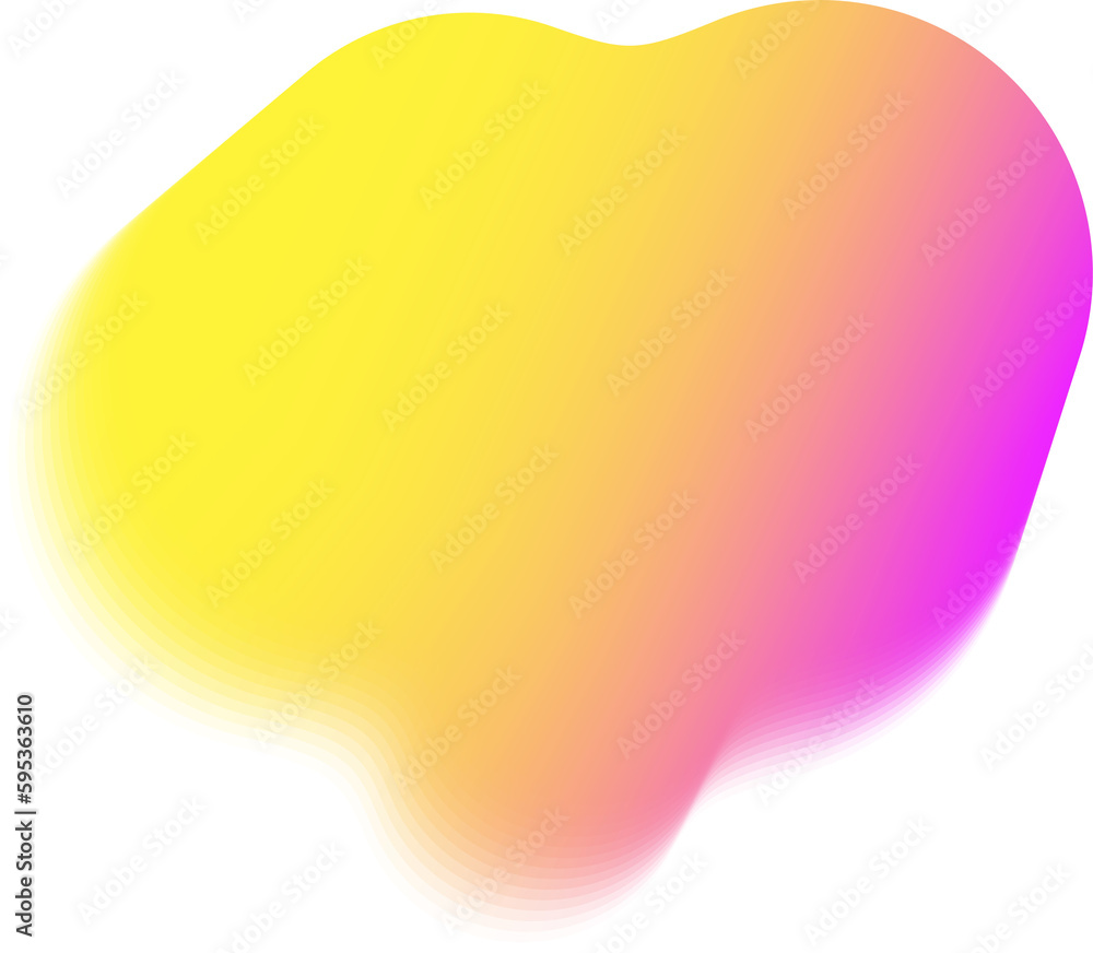Poster blurred gradient shape. abstract fluid neon background. liquid holographic iridescent blob. geometri