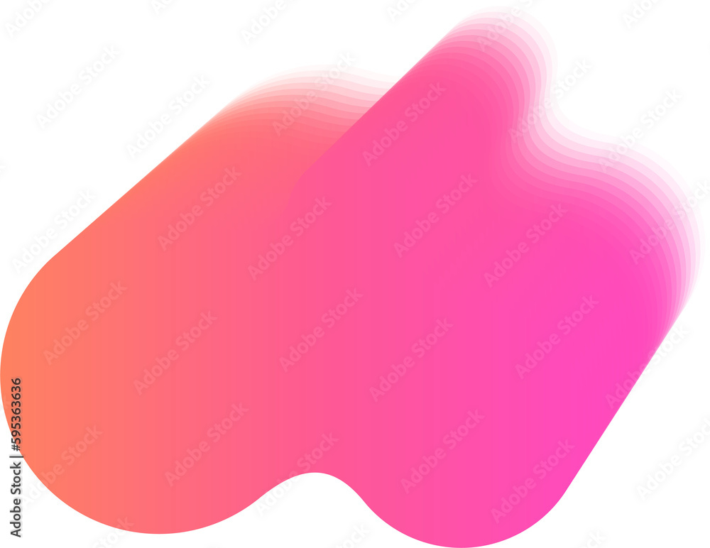 Aufkleber blurred gradient shape. abstract fluid neon background. liquid holographic iridescent blob. geometri