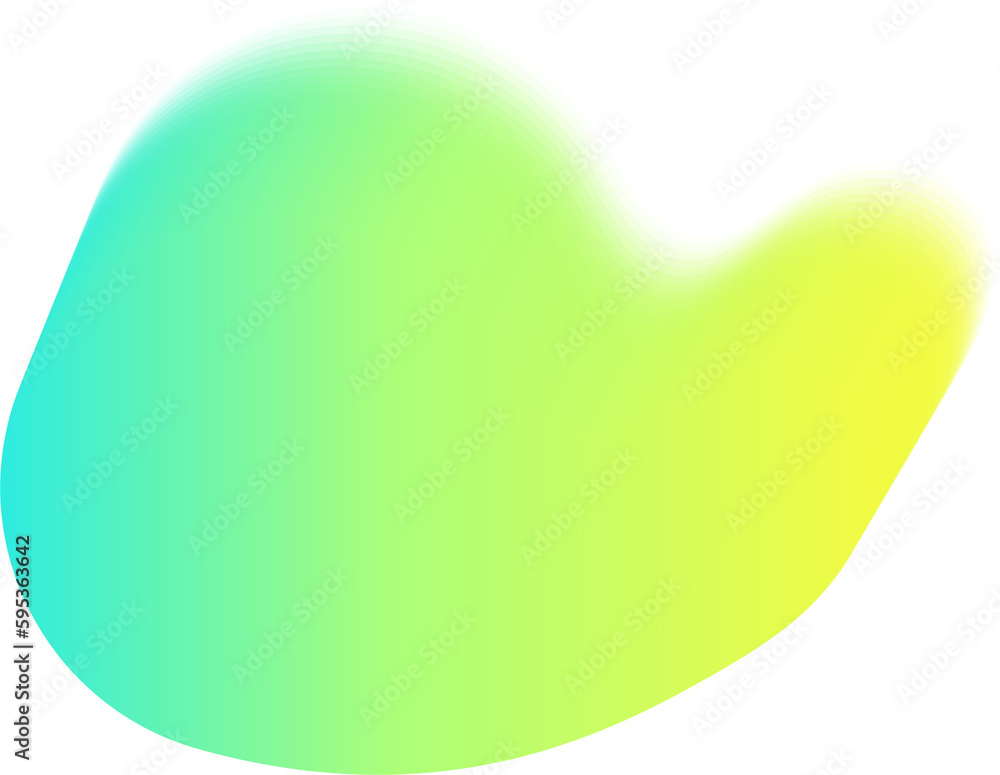Aufkleber blurred gradient shape. abstract fluid neon background. liquid holographic iridescent blob. geometri