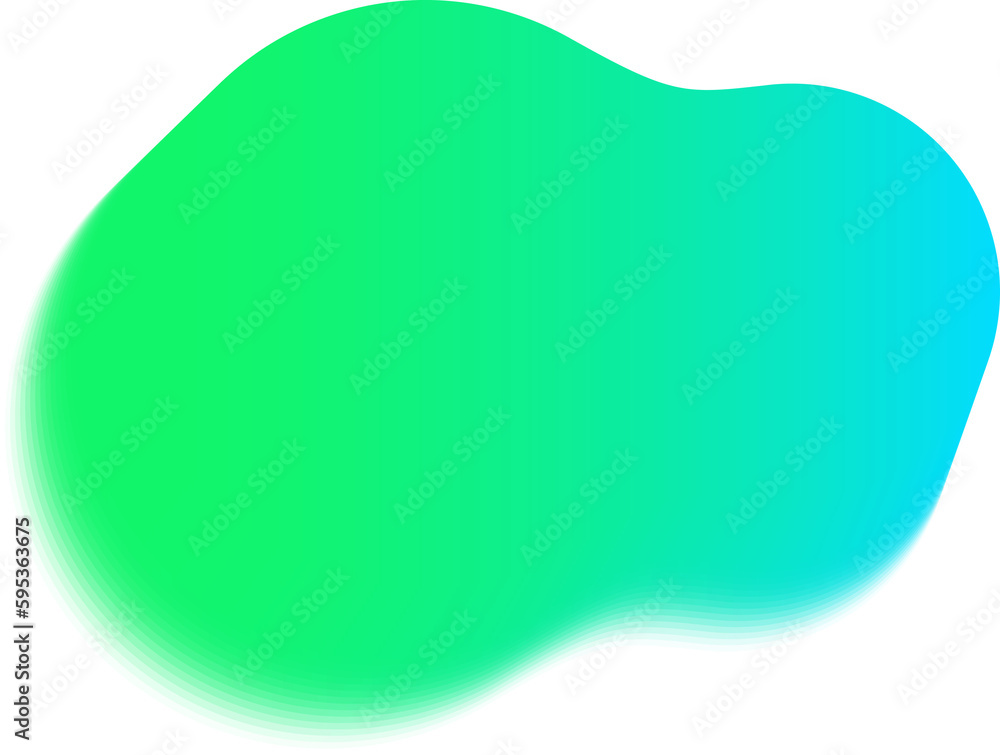 Poster blurred gradient shape. abstract fluid neon background. liquid holographic iridescent blob. geometri