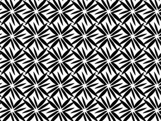 black and white flower seamless pattern