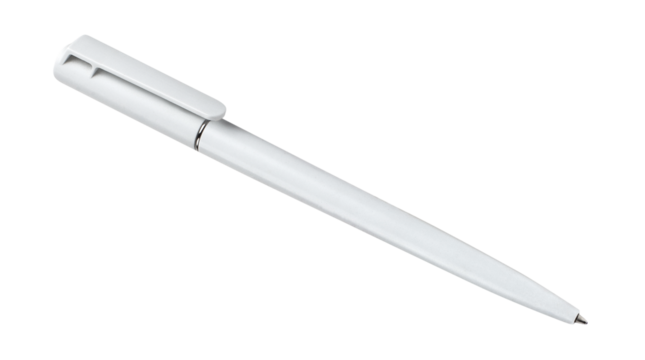 White ballpoint pen cut out