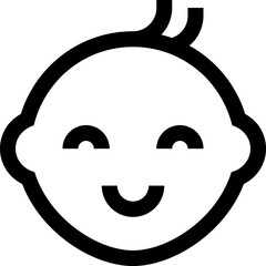 Transparent Baby icon. Baby isolated on transparent background.