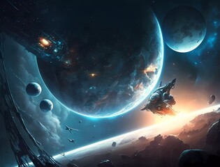 science fiction wallpaper universe