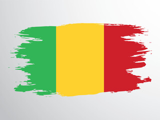 Brush vector flag of Mali
