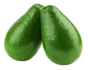 avocado isolated on white background, full depth of field