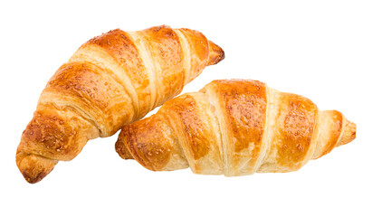 croissant, isolated on white background, full depth of field