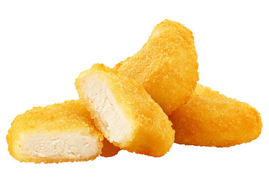 Nugget isolated on white background, full depth of field