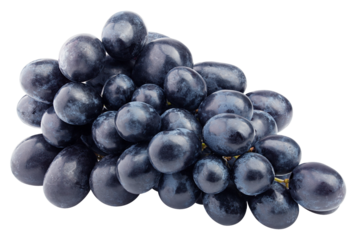 purple grape, isolated on white background, full depth of field