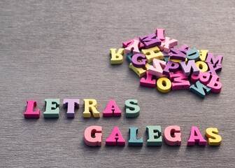 Letras galegas typography Celebration of the galician literature day