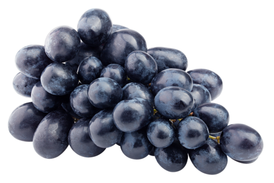 purple grape, isolated on white background, full depth of field