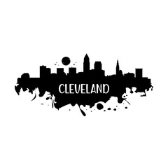 Cleveland Skyline Silhouette