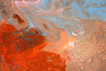 Art Abstract flow pour acrylic, ink, watercolor color. Wave stain blot background. Marble texture...