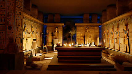 Ancient Egyptian Tomb with Relics