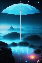 Umbrella in the blue universe