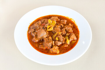 Sauteed chicken with carrots and peas ( Turkish ; Et, Tavuk Sote, guvec  )