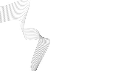Abstract black lines on white background, isolated, illustration.